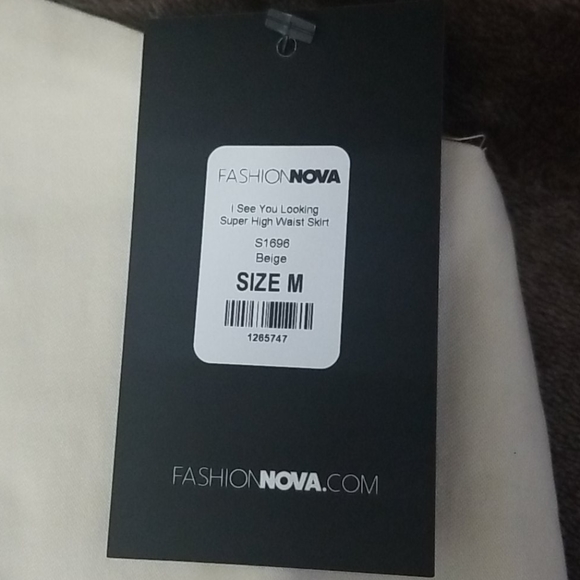 Fashion Nova Beige high waist skirt - Picture 6 of 8